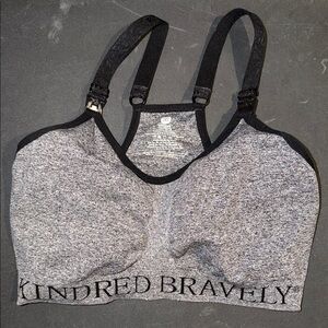Kindred Bravely Heathered Gray Sublime Nursing Bra Size Large